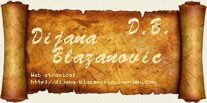 Dijana Blažanović vizit kartica